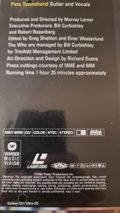 Laser disc,"The Who"/B.S.T.