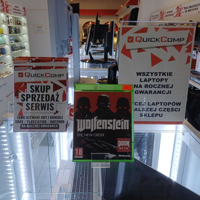 Gra XBOX ONE / X Series Gwarancja 1 Rok Wolfenstein The New Order QUICK-COMP Przemyśl