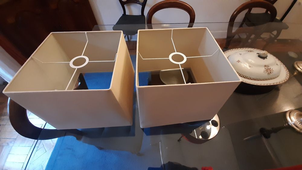 2 abatjours quadrados de teto beijes