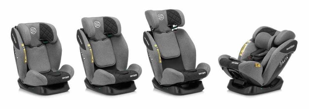 Fotelik Samochodowy Sesttino Secure PRO 0-36kg. 40-150cm.