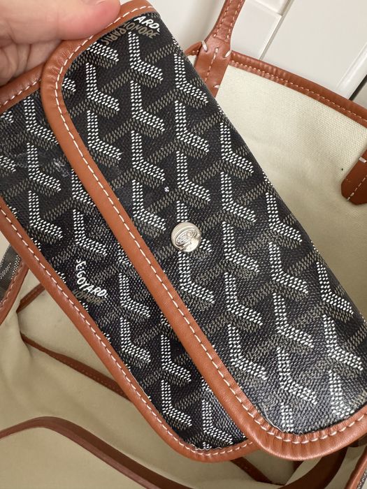 Torebka shopper bag Goyard logowana logo torba brązowa duża