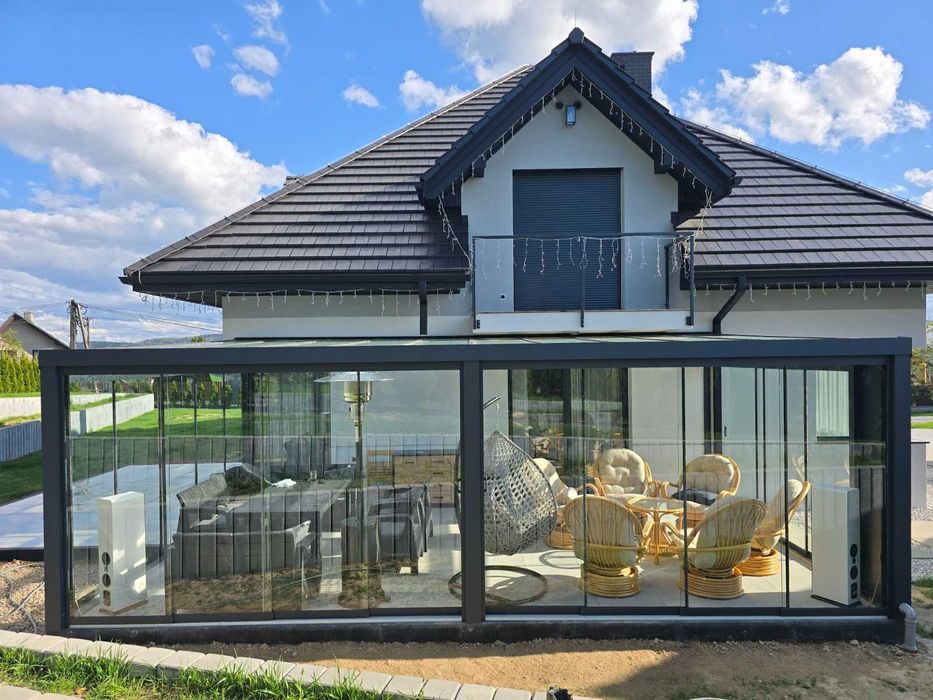 Zadaszenie tarasu Pergola Ogród zimowy, Szklane zabudowy, Ściany przesuwne, na wymiar, zabudowy szklane, Restauracyjne ogrody montaż |WW