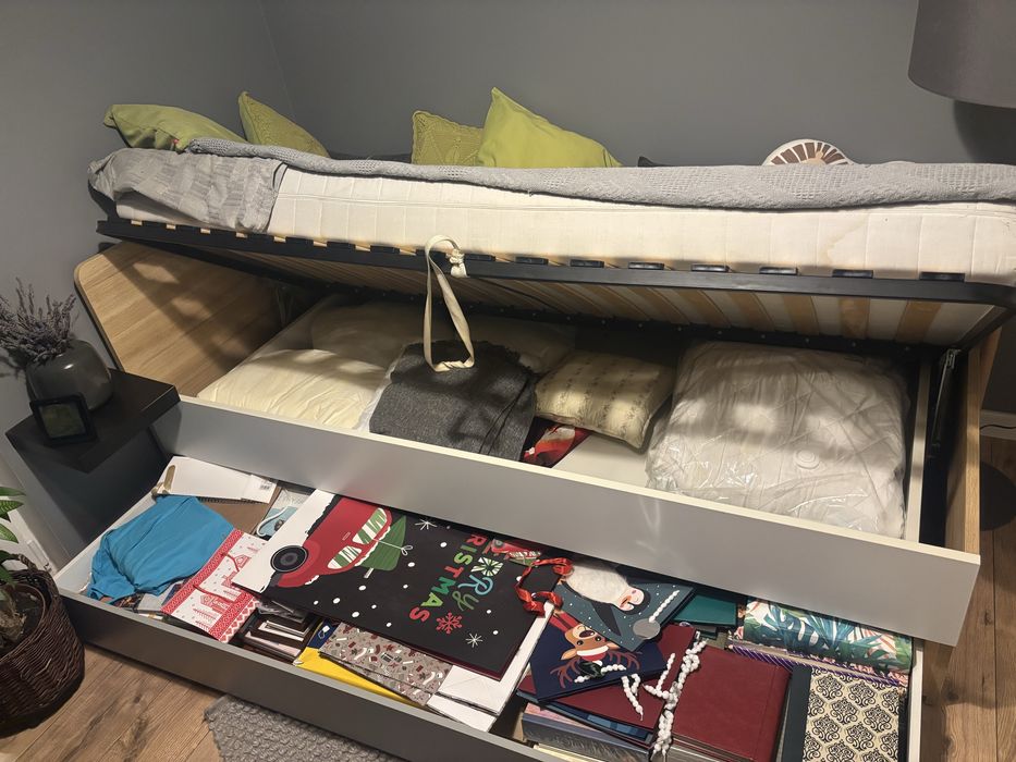 Łóżko Vox 90x200 z miejscem na posciel i dodatkowa szuflada