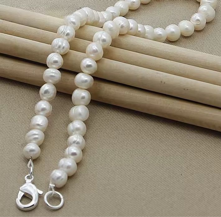 Naszyjnik pearls silver