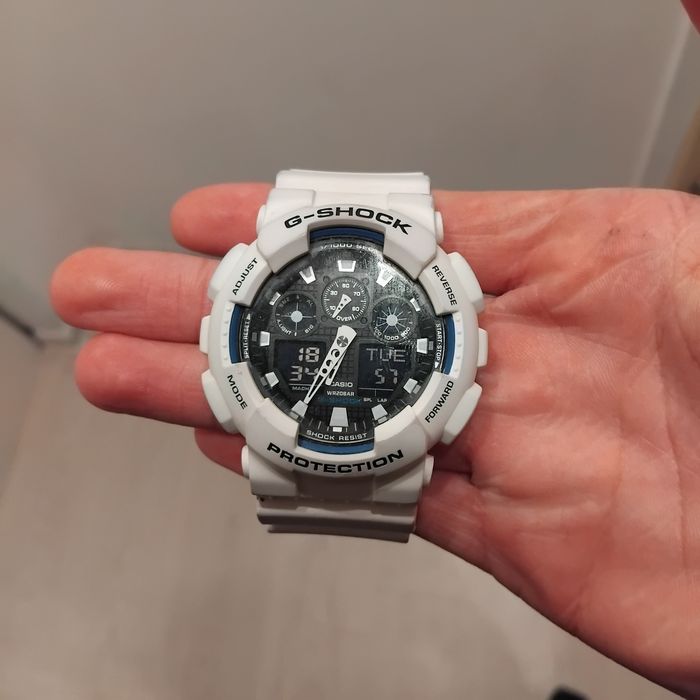 Casio G-Shock GA-100B-7AER White | FULL SET | Stan BDB
