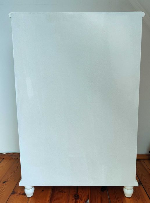 Biały sekretarzyk retro sekretarz biurko komoda półki