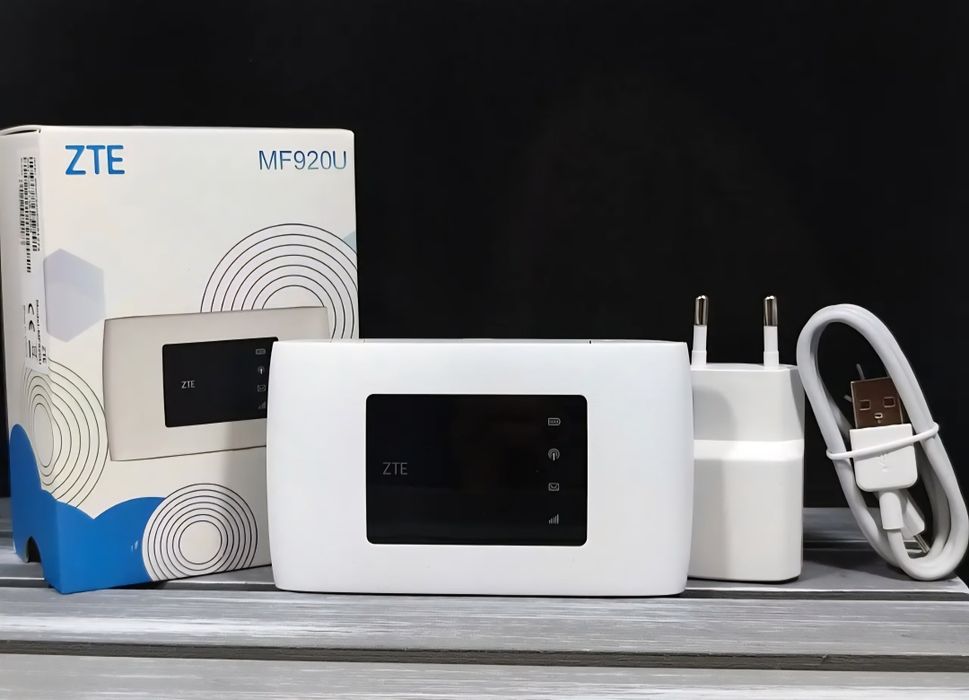 4G комплект Wi-Fi роутер ZTE MF920U + Антена МГц 21 дБ + кабель