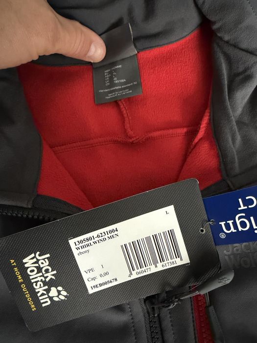 Nowa kurtka męska Jack Wolfskin Męska kurtka softshell Whirlwind Men