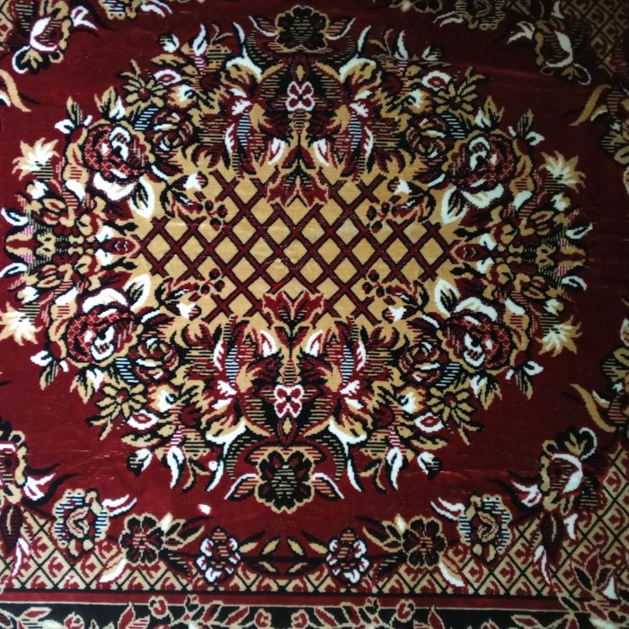 PRL narzuta dywanowa czerwona