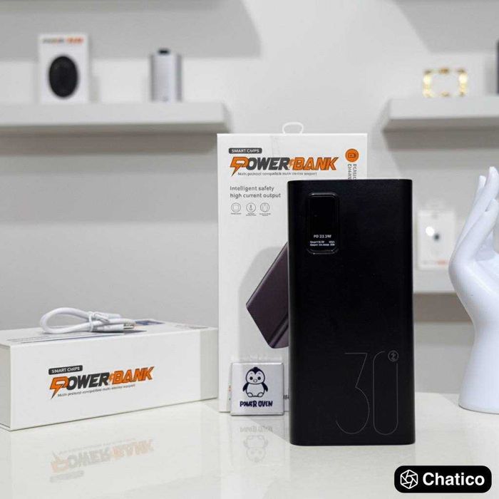 Повербанк великої ємності 30000 mAh 22.5W • Для подорожей