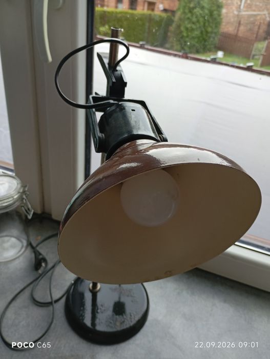 Lampka biurkowa PRL Polamp GDAŃSK