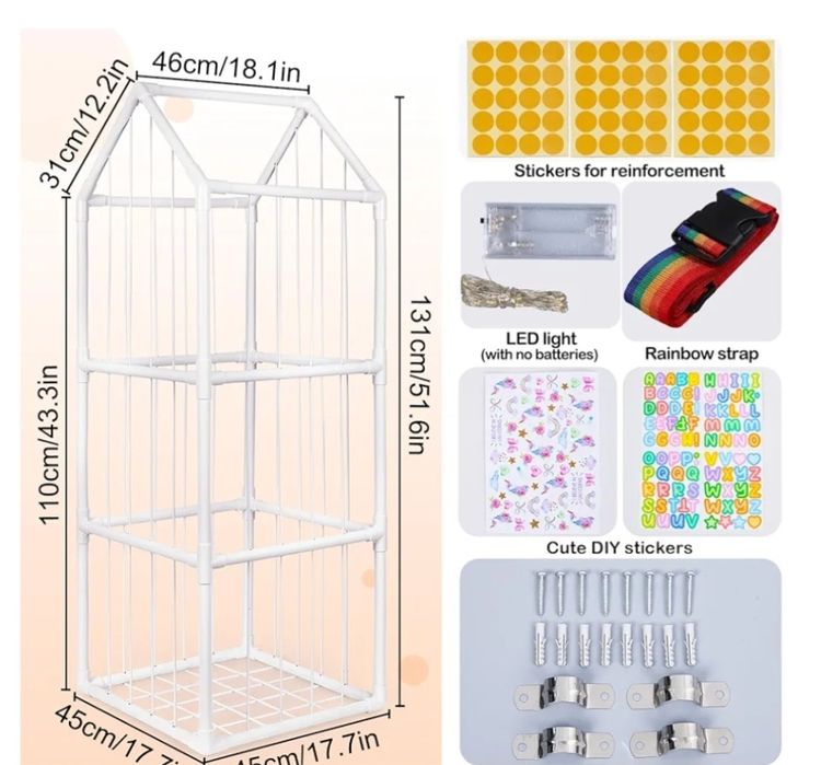 Schowek na pluszaki organizer na zabawki do pokoju dziecięcego