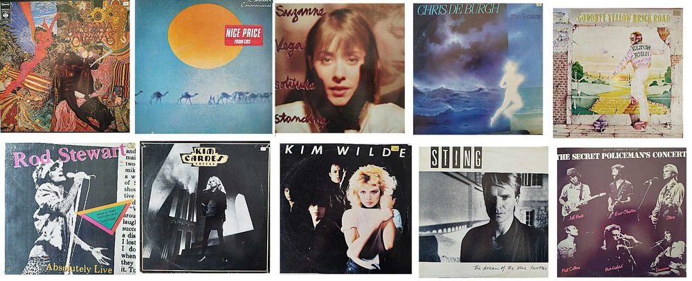 Discos Vinil–Santana,Police,Chris de Burgh,Kim Karnes,Kim.Wilde