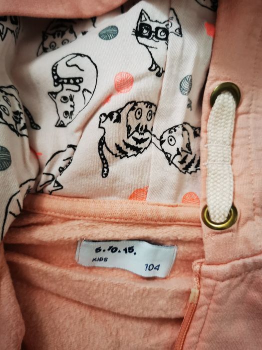 5.10.15 bluza z kapturem dla dziewczynki rozmiar 104
