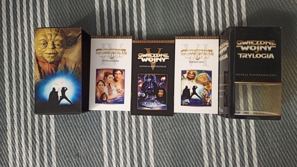 VHS Gwiezdne Wojny Star Wars trylogia.