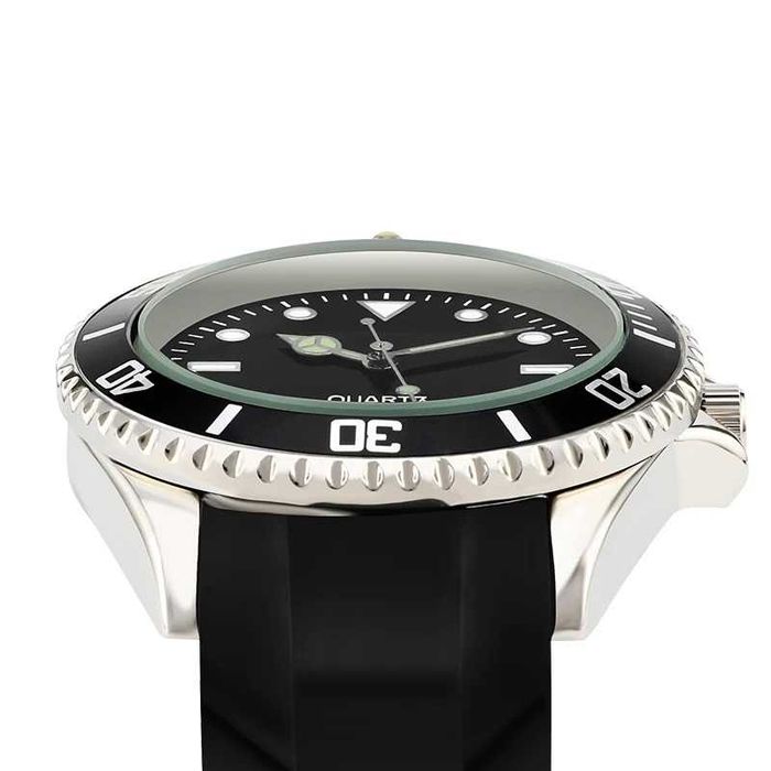 Zegarek koperta 43mm mechanizm Seiko kwarcowy na pasku silikonowym BOX