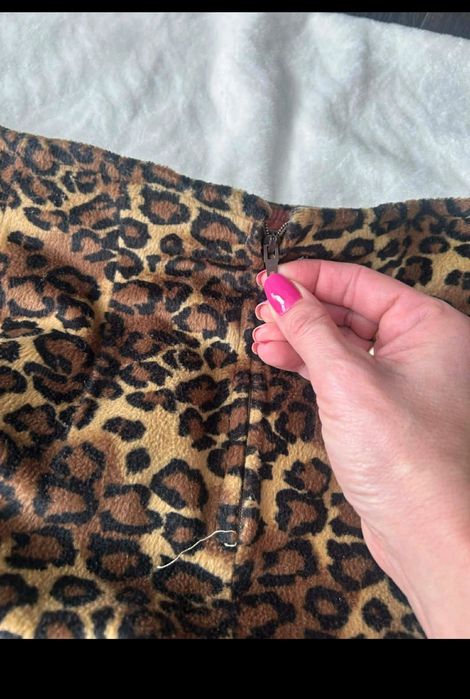 Spódnica brązowa czarna panterka