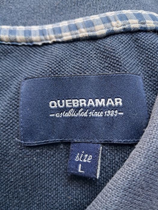 Polo Masculino Quebramar Azul Escuro (Tamanho L) – Pormenores a Xadrez