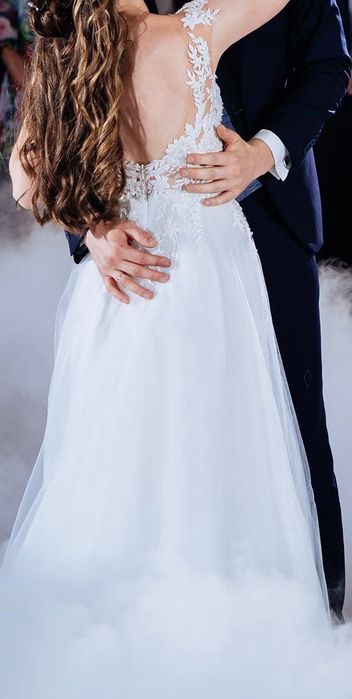 Suknia ślubna Agnieszka Światły rozm 34 + długi welon