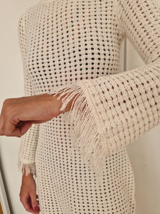 Piękna ażurowa sukienka H&M z frędzelkami. Nowa, wyprzedana, a TANIEJ!