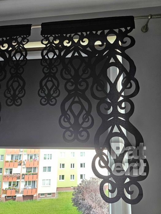 Firana panele ekranowe 60x100 cm żakardowe 2 sztuki na okno czarne