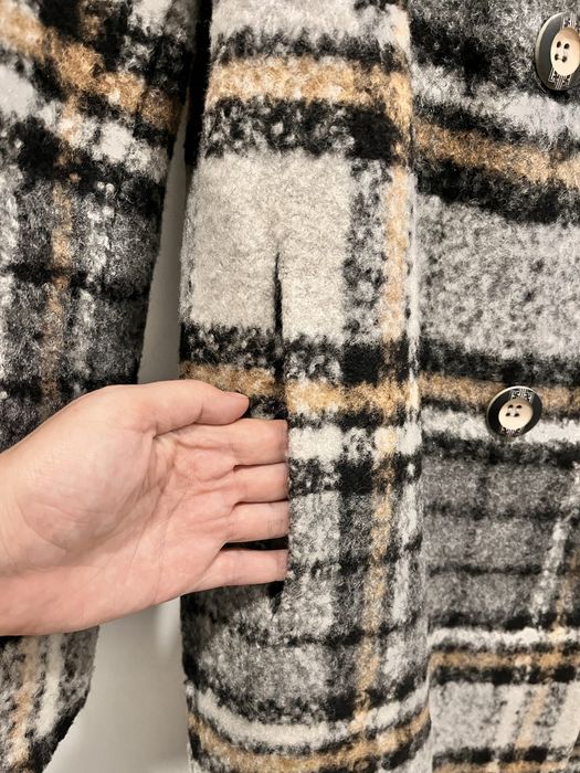 Пальто довге тепле демісезон в клітинку