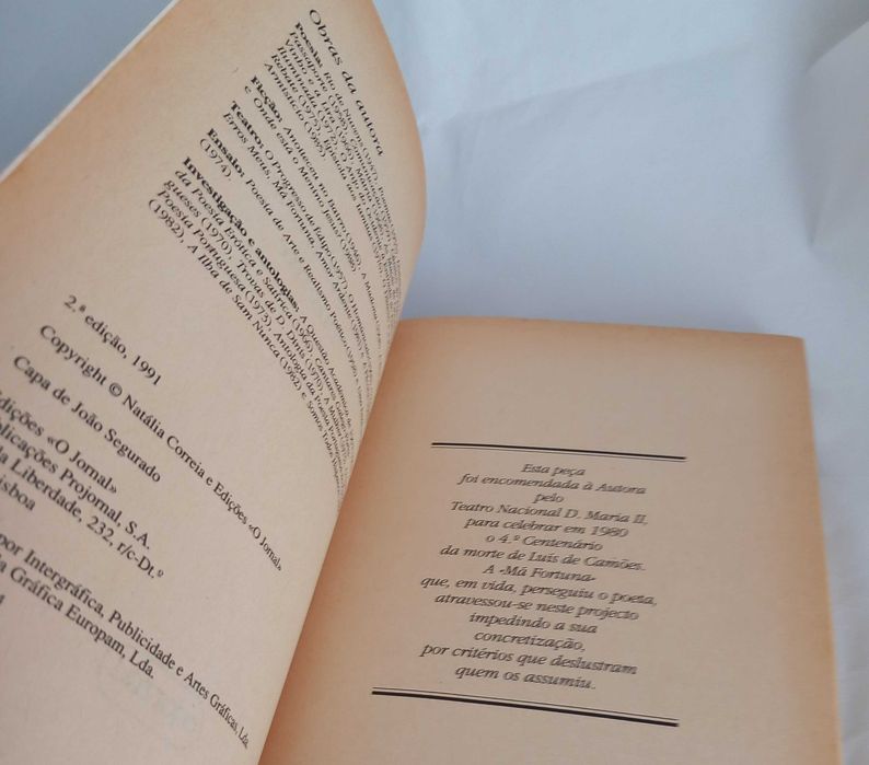 Livro Erros meus, Má Fortuna, Amor Ardente de Natália Correia [Portes Incluídos]