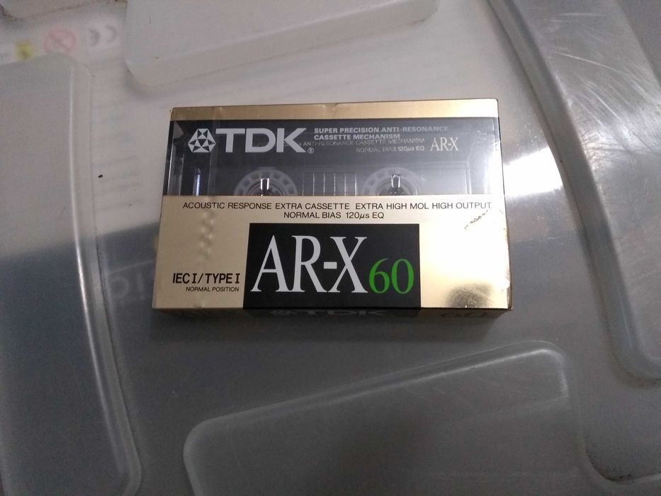 Raríssima cassete de áudio VINTAGE, TDK AR-X 60, NOVA!