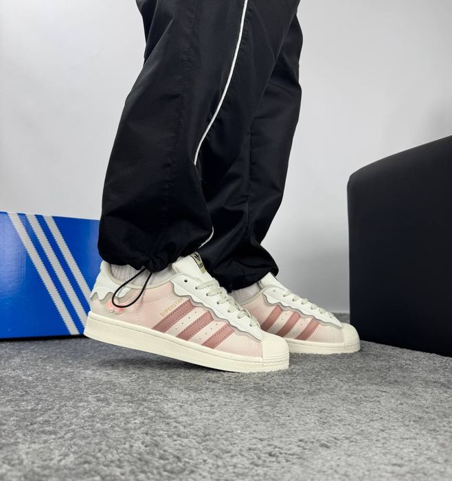 Жіночі кросівки / Adidas Superstar Cappuchino pink / Адидас суперстари