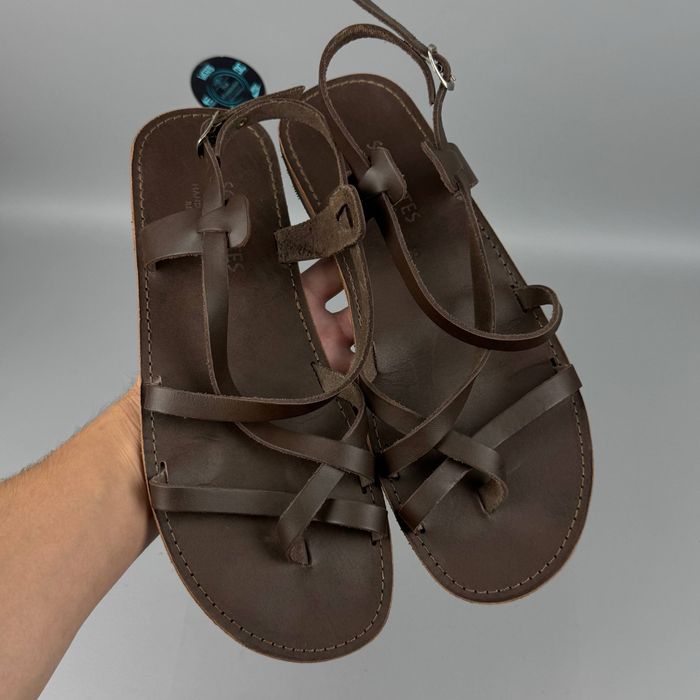 Ручна робота Socrates Sandals Greece босоножки сократ кожаные сандали сланцы вьетнамки черевики сандалії шкіряні тапки тапочки кожа для міста на пляж