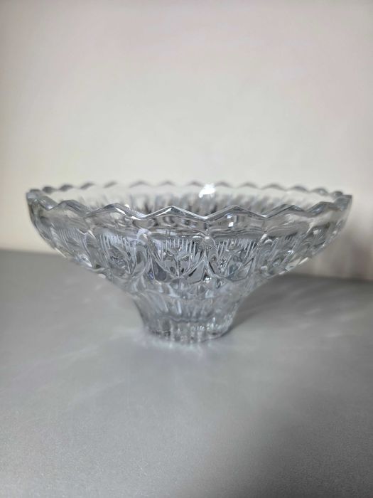 Кришталева кругла салатниця-цукерниця-фруктовниця СРСР + олх-доставка