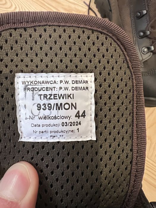 trzewiki wzór 939/MON stan magazynowy rozmiar 44