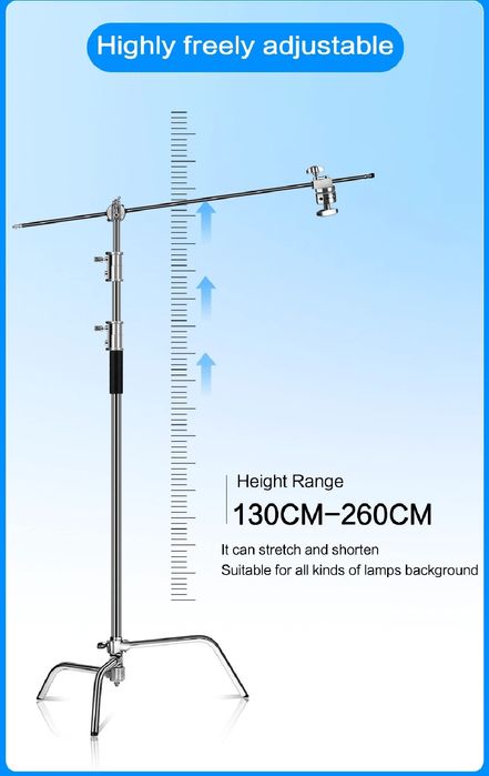 Tripé C-Stand Ceferino com Braço - 2,6 metros NOVO