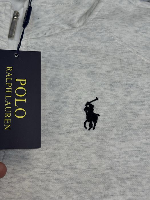 Полузамок Polo Ralph Lauren 1/3 зип чоловічий сірий Поло Ральф Лоурен