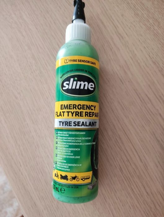 Líquido/Gel reparador de furos nos pneus (Slime) - novo e selado