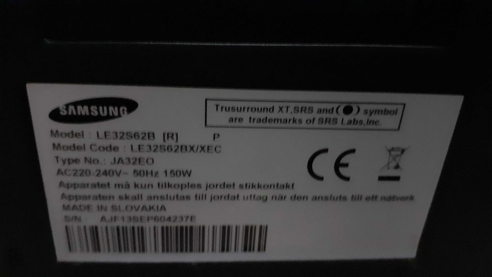 TV Samsung - LE32S62B Avariada