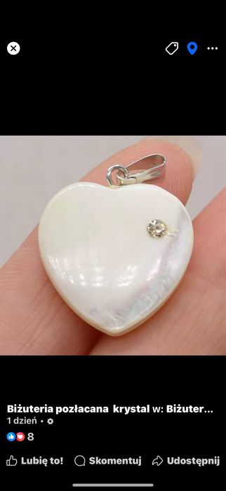 Piekne seduszko  z masy perrłowej