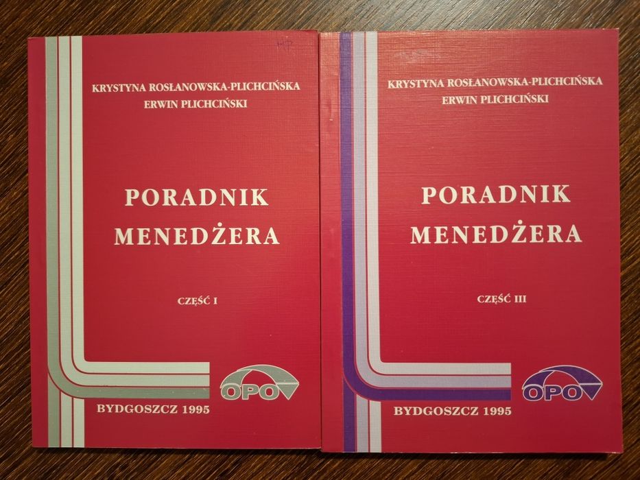 Poradnik menedżera, cz. 1 i cz.3, Krystyna Rosłanowska-Plichcińska