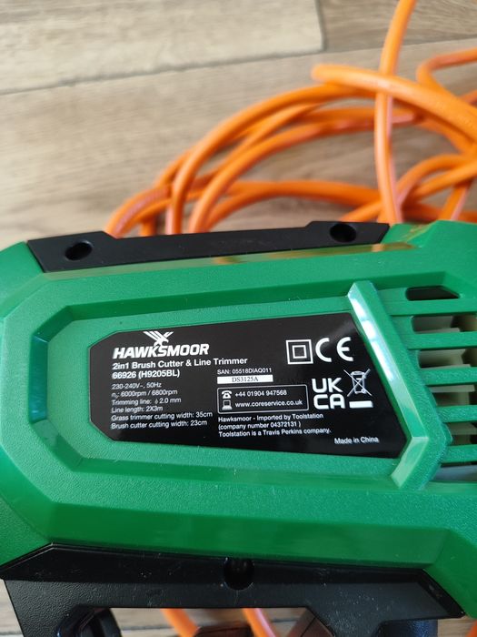 Podkaszarka elektryczna Hawksmoor 1000wat, nóż tnący oraz żyłka 2w1
