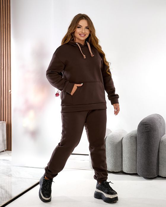 Жіночий теплий спортивний костюм на флісі кофта худі штани