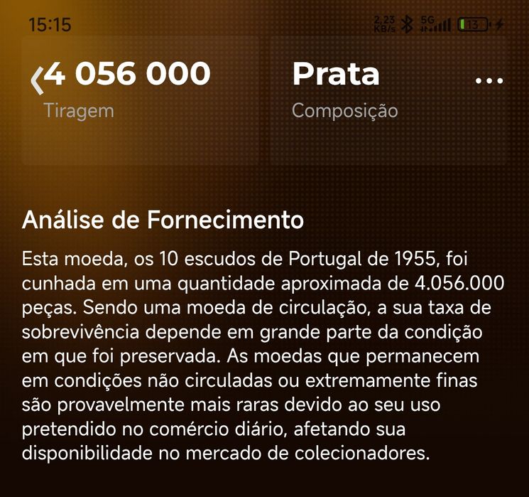 Moedas antigas Portugal