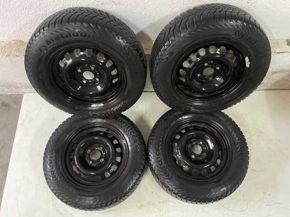 Opel Corsa D Adam Felgi 4x100 ET39 Stalowe 14 Opony Zimowe 185/70R14