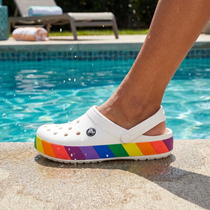 Оригінал! Крокси Crocs Crocband жіночі женские кроксы все размеры белые желтые розовые голубые персиковые купить
