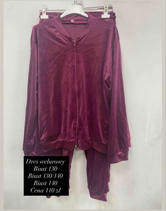 Komplet dresowy welurowy biust 140