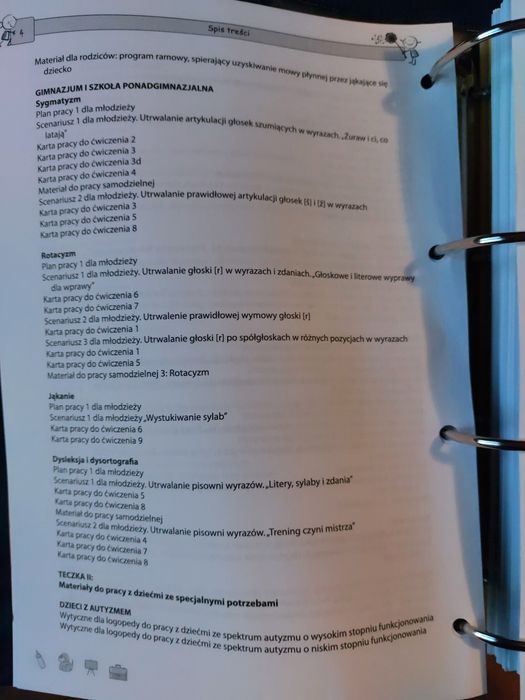 Teczka pracy logopedy i materiały multimediane na pendraivie