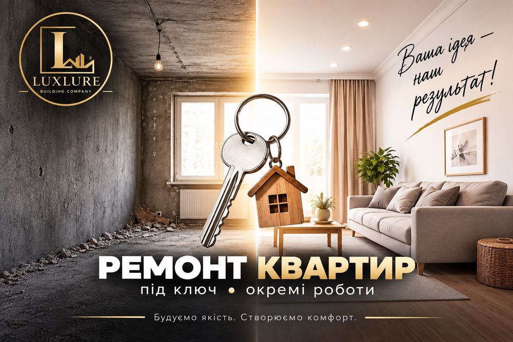 Ремонт квартир у Львові. Працюємо під ключ або виконуємо окремі роботи
