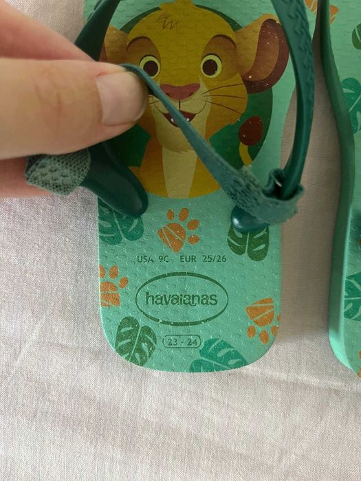 Chinelos Havaianas Rei Leão (Simba) com tira atrás, criança 25/26