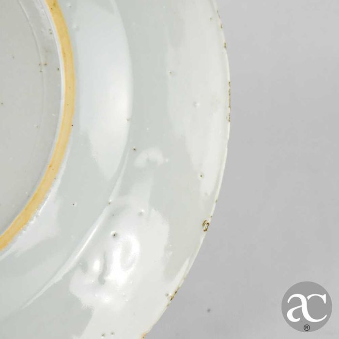 Prato porcelana da China, flores, Dinastia Qing, Qianlong, séc. XVIII