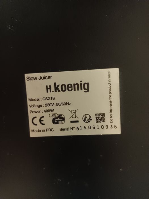 Wyciskarka wolnoobrotowa Koenig