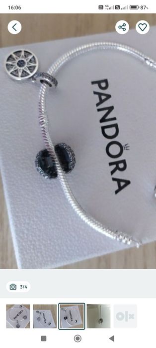 Charms zawieszka do Pandora serce nowy klips blokujący